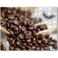 Cakapuzzle Keten Çuval Üzerinde Kahve Çekirdekleri Mdf 500 Parça Puzzle