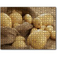 Cakapuzzle Keten Çuval ve Patatesler Mdf 1000 Parça Puzzle