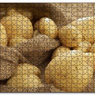 Cakapuzzle Keten Çuval ve Patatesler Mdf 500 Parça Puzzle