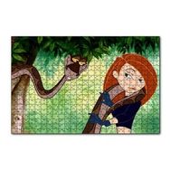 Cakapuzzle Kim Possible ve Kahverengi Yılan 120 Parça Ahşap Puzzle