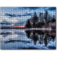 Cakapuzzle Kıpırtısız Göl Ağaçlar ve Bulutlu Gökler 255 Parça Puzzle