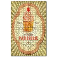 Cakapuzzle Kirazlı Kek Afişi Görseli Ahşap 1000 Parça Puzzle