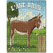 Cakapuzzle Kırda Kahve Rengi Eşek Şekilli Görsel Ahşap 500 Parça Puzzle