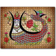 Cakapuzzle Kırem Zeminde Şahmaran Mdf 500 Parça Puzzle