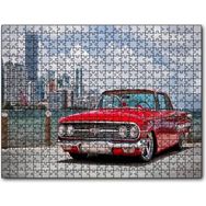 Cakapuzzle Kırmızı Chevrolet İmpala ve Gökdelenler 255 Parça Puzzle