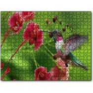 Cakapuzzle Kırmızı Çiçekler ve Sinekkuşu Mdf 120 Parça Puzzle