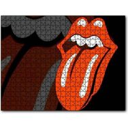 Cakapuzzle Kırmızı Dudaklar ve Dil Aynı Arkaplan 255 Parça Ahşap Puzzle