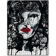 Cakapuzzle Kırmızı Dudaklı Ağlayan Kadın 120 Parça Ahşap Puzzle