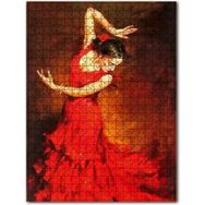 Cakapuzzle Kırmızı Elbiseli Flemenko Dansçısı Kadın 120 Parça Ahşap Puzzle