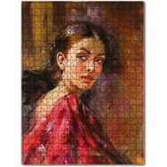 Cakapuzzle Kırmızı Elbiseli Halka Küpeli Çingene Kızı 120 Parça Ahşap Puzzle