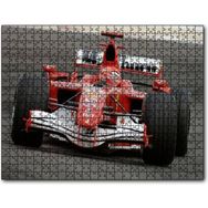 Cakapuzzle Kırmızı Ferrari F1 Formula Yarışı 255 Parça Ahşap Puzzle