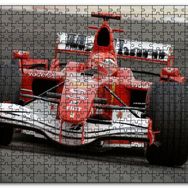 Cakapuzzle Kırmızı Ferrari F1 Formula Yarışı Mdf 120 Parça Puzzle
