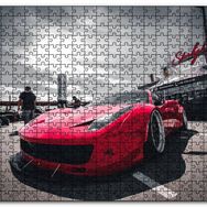 Cakapuzzle Kırmızı Ferrari Önden Görünüş Mdf 120 Parça Puzzle