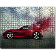Cakapuzzle Kırmızı Ferrari Otomobil 120 Parça Ahşap Puzzle