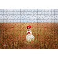 Cakapuzzle Kırmızı Gelincikler ve Küçük Kız 120 Parça Ahşap Puzzle