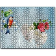 Cakapuzzle Kırmızı Güller Kuş ve Kalpli Mektuplar 1000 Parça Puzzle
