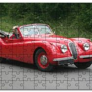 Cakapuzzle Kırmızı Jaguar Xk 120 Mdf 120 Parça Puzzle