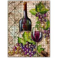 Cakapuzzle Kırmızı Şarap Üzüm Kadeh Görseli 1000 Parça Puzzle