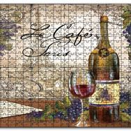 Cakapuzzle Kırmızı Tablo Kadeh Paris Görseli Mektup Mdf 1000 Parça Puzzle