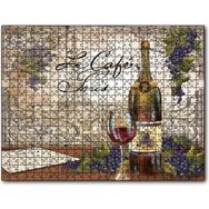 Cakapuzzle Kırmızı Tablo Kadeh Paris Görseli Mektup Mdf 120 Parça Puzzle