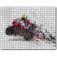 Cakapuzzle Kırmızı Yarış Motoru Dijital Çizim 255 Parça Puzzle
