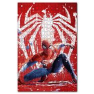 Cakapuzzle Kırmızı Zeminde Örümcek Adam ve Simgesi Görseli 1000 Parça Puzzle