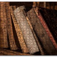 Cakapuzzle Kitaplıkta Eski Kitaplar Mdf 500 Parça Puzzle