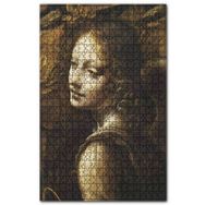 Cakapuzzle Kıvırcık Saçlı Buğulu Bakışlı Genç Kadın Ahşap 255 Parça Puzzle