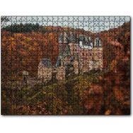 Cakapuzzle Kızıl Sonbahar Ağaçları Arasındaki Şato Mdf 1000 Parça Puzzle