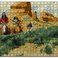 Cakapuzzle Kızılderiler Atlar Silahlar Ahşap 500 Parça Puzzle