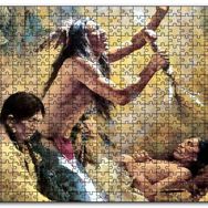 Cakapuzzle Kızılderilerde Cenaze Töreni Görseli Mdf 1000 Parça Puzzle