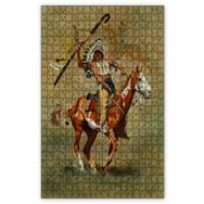 Cakapuzzle Kızılderili At Yağlıboya Ahşap 1000 Parça Puzzle