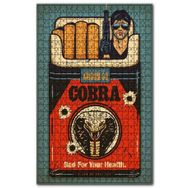 Cakapuzzle Kobra Film Afişi Sylvester Stallone Görseli Ahşap 255 Parça Puzzle