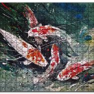 Cakapuzzle Koi Balıkları Üstten Görünüş Mdf 255 Parça Puzzle