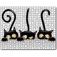 Cakapuzzle Komik Üç Kedi Görseli 1000 Parça Puzzle