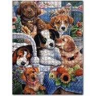 Cakapuzzle Köpekler ve Ailesi Görseli Ahşap 255 Parça Puzzle