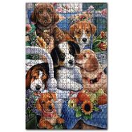 Cakapuzzle Köpekler ve Ailesi Görseli Ahşap 500 Parça Puzzle