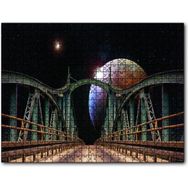 Cakapuzzle Köprü Gecede Gökyüzü Gezegen Ahşap 255 Parça Puzzle