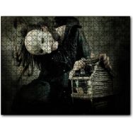 Cakapuzzle Korkunç Maskeli Yaratık ve Mini Ağaç Kulübesi Mdf 1000 Parça Puzzle