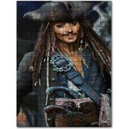 Cakapuzzle Korsan Kıyafetli Jack Sparrow Görseli Ahşap 1000 Parça Puzzle