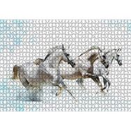 Cakapuzzle Koşan Beyaz Üç Beyaz Atlar 1000 Parça Puzzle