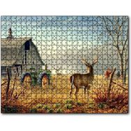 Cakapuzzle Köy Evi Traktör ve Geyikler Mdf 120 Parça Puzzle