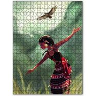 Cakapuzzle Köylü Kızı Kuşlar Doğa 120 Parça Puzzle