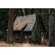 Cakapuzzle Koyu Ormandaki Ahşap Ev ve Dev Ağaçlar 120 Parça Puzzle