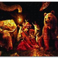 Cakapuzzle Küçük Kız Duygusal Hayvanlar Mdf 255 Parça Puzzle