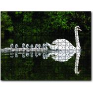 Cakapuzzle Kuğu ve Yavrular Mdf 120 Parça Puzzle