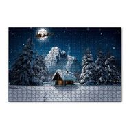 Cakapuzzle Kulübe Karlı Dağ Geyikler ve Noel Baba 255 Parça Puzzle