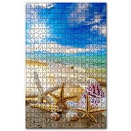 Cakapuzzle Kumsalda Denizyıldızı ve Deniz Kabukları Ahşap 1000 Parça Puzzle