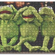 Cakapuzzle Kurbağa Kermit Görmedim Duymadım Bilmiyorum Mdf 120 Parça Puzzle
