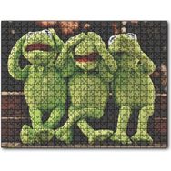 Cakapuzzle Kurbağa Kermit Görmedim Duymadım Bilmiyorum Mdf 500 Parça Puzzle
